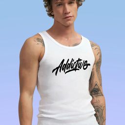 Uniplanet store Printed Cotton Innerwear Vests UVM-LYF-GOALS-WHT-S-2