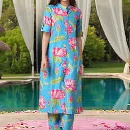 Aaghnya Women Floral Printed Kurta with Palazzo-38