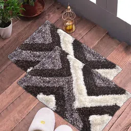 Myntra Elegant Homes 2Pcs Brown & White Geometric Printed Anti-Skid Doormats-34