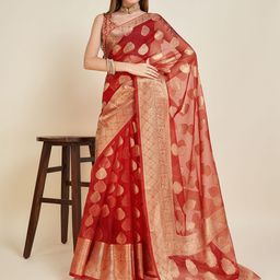 Durga Textile Ethnic Motifs Zari Banarasi Saree-picture-26