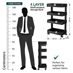 RUBOXA Black Set of 1 Regular Drawer Organiser Organisers image 4