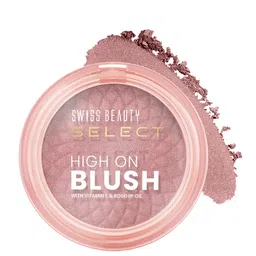 SWISS BEAUTY Select Long-Lasting High On Blush with Vit-E & Rosehip Oil - Sweet Pink 03-12