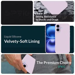SPRIG Solid Printed iPhone 16 Back Case Mobile Accessories image 2