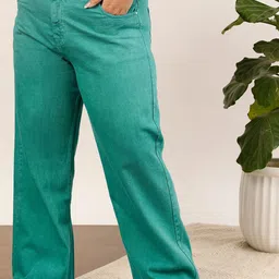 CURVY STREET Women Jean Wide Leg Low Distress Jeans-image-7