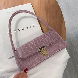 LULU & SKY Textured Structured Hobo Bag-36