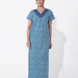 Maybell Women Printed Maxi Nightdress-picture-40