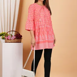 KALINI Women Rayon Floral Printed Short Kurti-picture-49