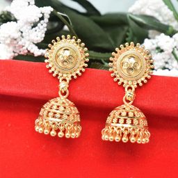 MEIRA JEWELLERY Artificial Beaded Dome Shaped Jhumkas-picture-1
