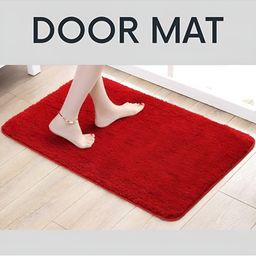 GBL COLLECTION Red Cotton Water Resistant Floor Mat-image-14