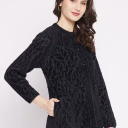 Zigo Women Self Design Cardigan-image-37