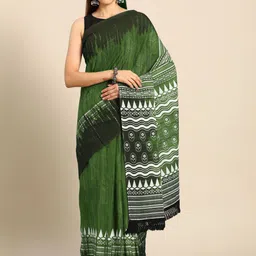 BUTA BUTI Abstract Printed Pure Cotton Saree-18