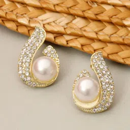 SUBHAGALANKAR Teardrop Shaped Studs Earrings-14