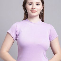 GRACIT Cotton High-Low Crop Top-image-64