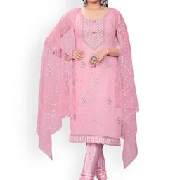 Maroosh Embroidered Thread Work Unstitched Dress Material-image-45
