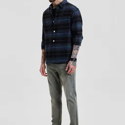 Snitch Men Checked Open Front Jacket image 3