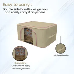 Aura Beige Set of 3 Reusable Drawer Organiser Organisers image 2