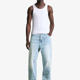 Bershka Men Floral Printed Smart High-Rise Trousers-picture-46