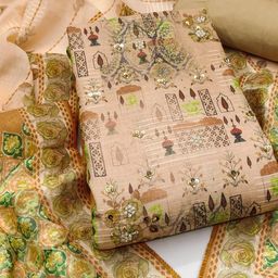 Maroosh Printed Viscose Rayon Unstitched Dress Material-picture-31