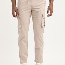 Blu MNKY Men Smart Slim Fit Mid-Rise Cotton Cargos Trousers-image-75