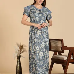 9shines Label Women Embroidered Maxi Nightdress-picture-49