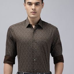 Arrow Manhattan Slim Fit Ethnic Motifs Printed Pure Cotton Formal Shirt-picture-44