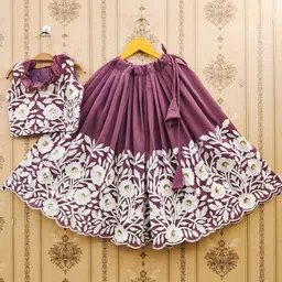BAESD Girls Embroidered Thread Work Ready to Wear Lehenga &-picture-29