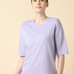 Van Heusen Cotton Drop-Shoulder Sleeves Round Neck Relaxed Fit T-shirt-image-36