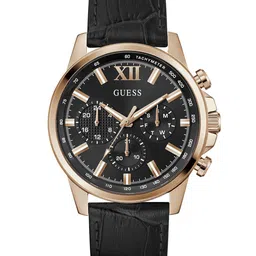 GUESS Men Dial & Leather Textured Straps Analogue Watch GW0901G5-image-92