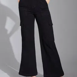 Life With Pockets Women Wide Leg High-Rise Stretchable Jeans-image-85