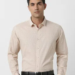 V Dot Men Slim Fit Spread Collar Floral Printed Cotton Formal Shirt-image-37