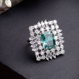 Anouk Silver-Plated Cubic Zirconia-Studded Finger Ring-image-46