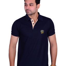 LA MILANO Men Polo Collar Slim Fit T-shirt-image-91