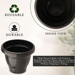 Kuber Industries Set Of 2 Red & Black Planter With Pot image 4