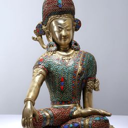 Exotic India Blue Bhagawan Indra Idol Showpiece-image-56