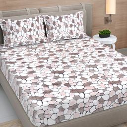 Myntra Elegant Homes Brown Printed Woollen King Bedsheet Set 2.5 m x 2.25 m-picture-17