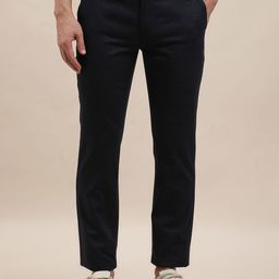 Turtle Men Printed Relaxed Skinny Fit Chinos Trousers-image-88