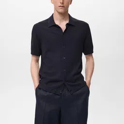 MANGO MAN Ribbed Regular Fit Casual Shirt-image-96