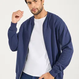 Styli Stand Collar Long Sleeves Relaxed Bomber Jacket-picture-44