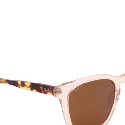 Ted Smith Unisex Wayfarer Sunglasses with Polarised ETHER_PNK-CRYSTAL BROWN image 3