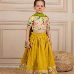 Jilmil Girls Embroidered Beads And Stones Ready to Wear Lehenga & Blouse With Dupatta-picture-39