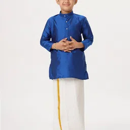 Ramraj Kids Kurta with Gold Zari Dhoti-image-48