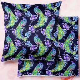 ArtzFolio Multicoloured Set of 2 Velvet Square Cushion Covers-picture-37