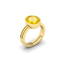 RRVGEM Unisex Yellow Sapphire Ring Pukhraj Gemstone Ring-image-65