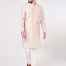 indus route by Pantaloons Embroidered Nehru Jacket-image-46