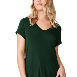 FABRICORN Women Solid V-Neck short Sleeves Regular Top-picture-14