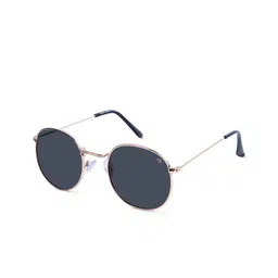 Woggles Unisex Black Lens & Gold-Toned Round Sunglasses with-40