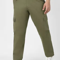 Urbano Plus Men Plus Regular Fit Solid Cargo Chino Pant with 6 Pockets Stretchable-picture-30