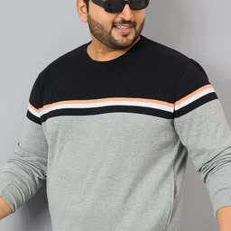 AUSTIVO Men Striped Plus Size Sweatshirt-image-41