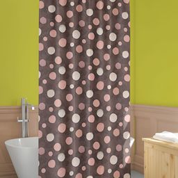 ArtzFolio Brown & Pink Printed Waterproof Shower Curtain-7