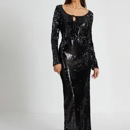 QUIZ Scuba Bodycon Maxi Dress-image-36